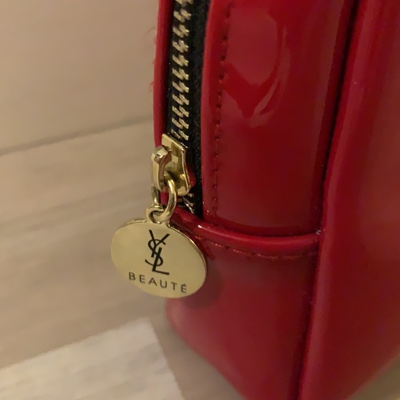 YSL beaute red vibes cosmetic bag makeup case pouch bag - Picture 2 of 4